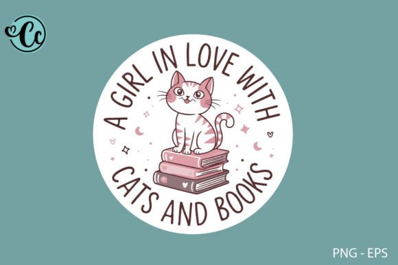 A Girl in Love Cats and Books