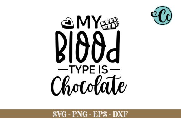 My Blood Type is Chocolate Svg Design