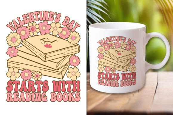 Reading Books Valentine's Day Design