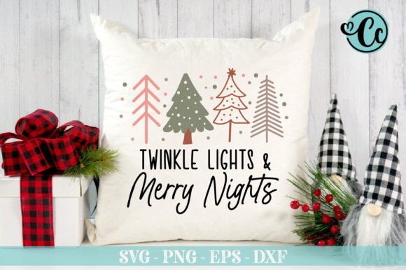 Twinkle Lights and Merry Night Svg